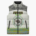 Personalized Sudan 1956-1970 Sleeveless Puffer Jacket With African Pattern