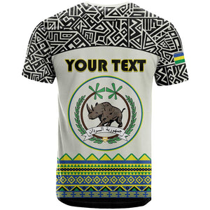 Personalized Sudan T shirt Coat Of Arms 1956-1970 With African Pattern - African Pride