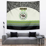 Sudan Tapestry Coat Of Arms 1956-1970 With African Pattern - African Pride