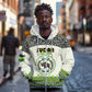 Personalized Sudan Zip Hoodie Coat Of Arms 1956-1970 With African Pattern - African Pride