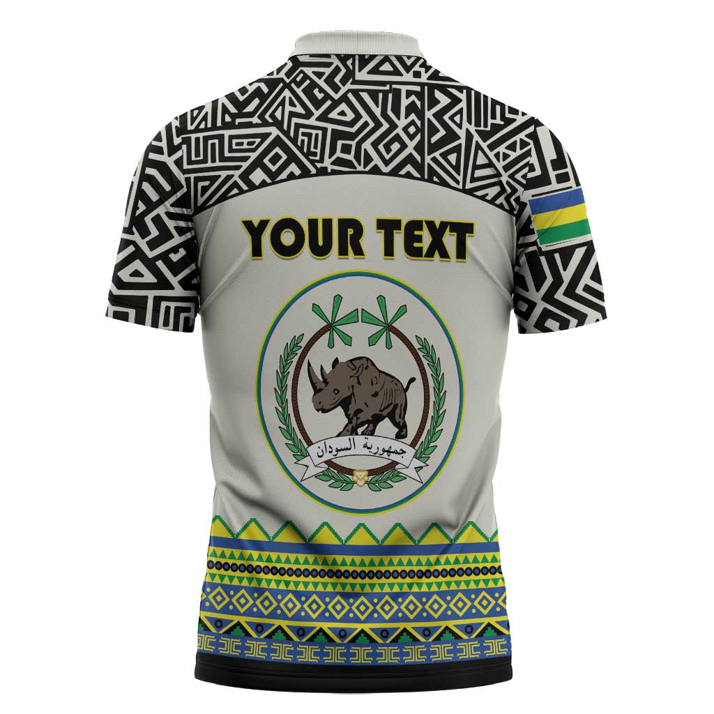 Personalized Sudan 1956-1970 Zipper Polo Shirt With African Pattern