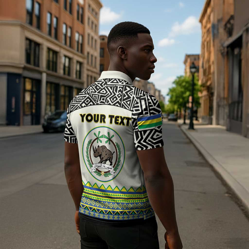 Personalized Sudan 1956-1970 Zipper Polo Shirt With African Pattern