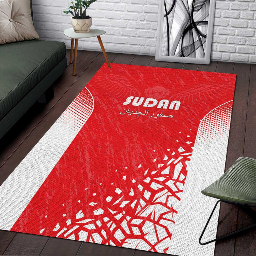 Sudan Football Area Rug Yalla Falcons of Jediane - African Pride