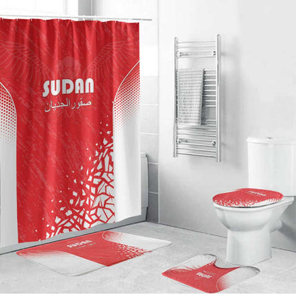 Sudan Football Bathroom Set Come On Falcons of Jediane