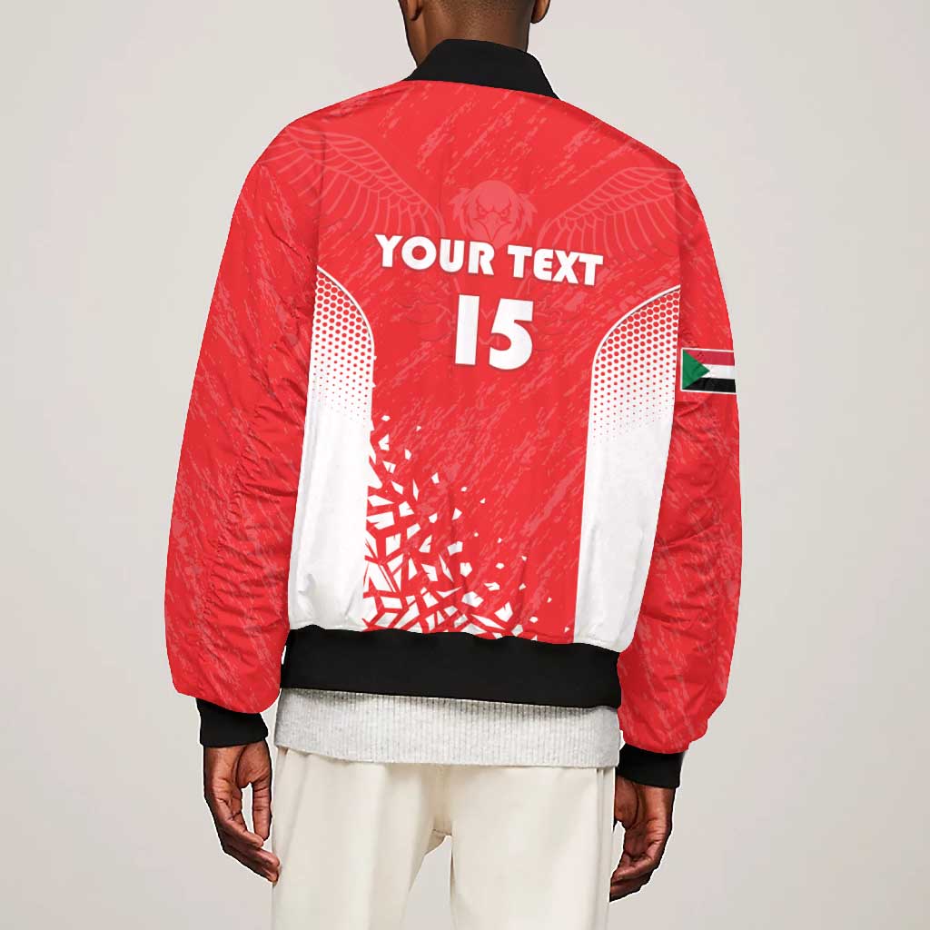 Custom Sudan Football Bomber Jacket Yalla Falcons of Jediane - African Pride