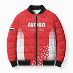 Custom Sudan Football Bomber Puffer Jacket Come On Falcons of Jediane