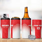 Custom Sudan Football 4 in 1 Can Cooler Tumbler Yalla Falcons of Jediane - African Pride