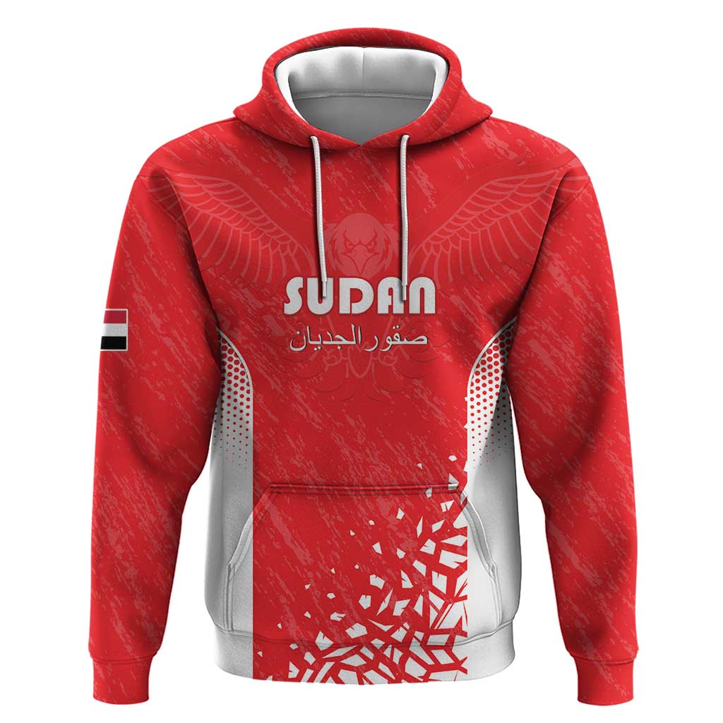 Custom Sudan Football Hoodie Yalla Falcons of Jediane - African Pride