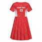 Custom Sudan Football Kid Short Sleeve Dress Yalla Falcons of Jediane - African Pride