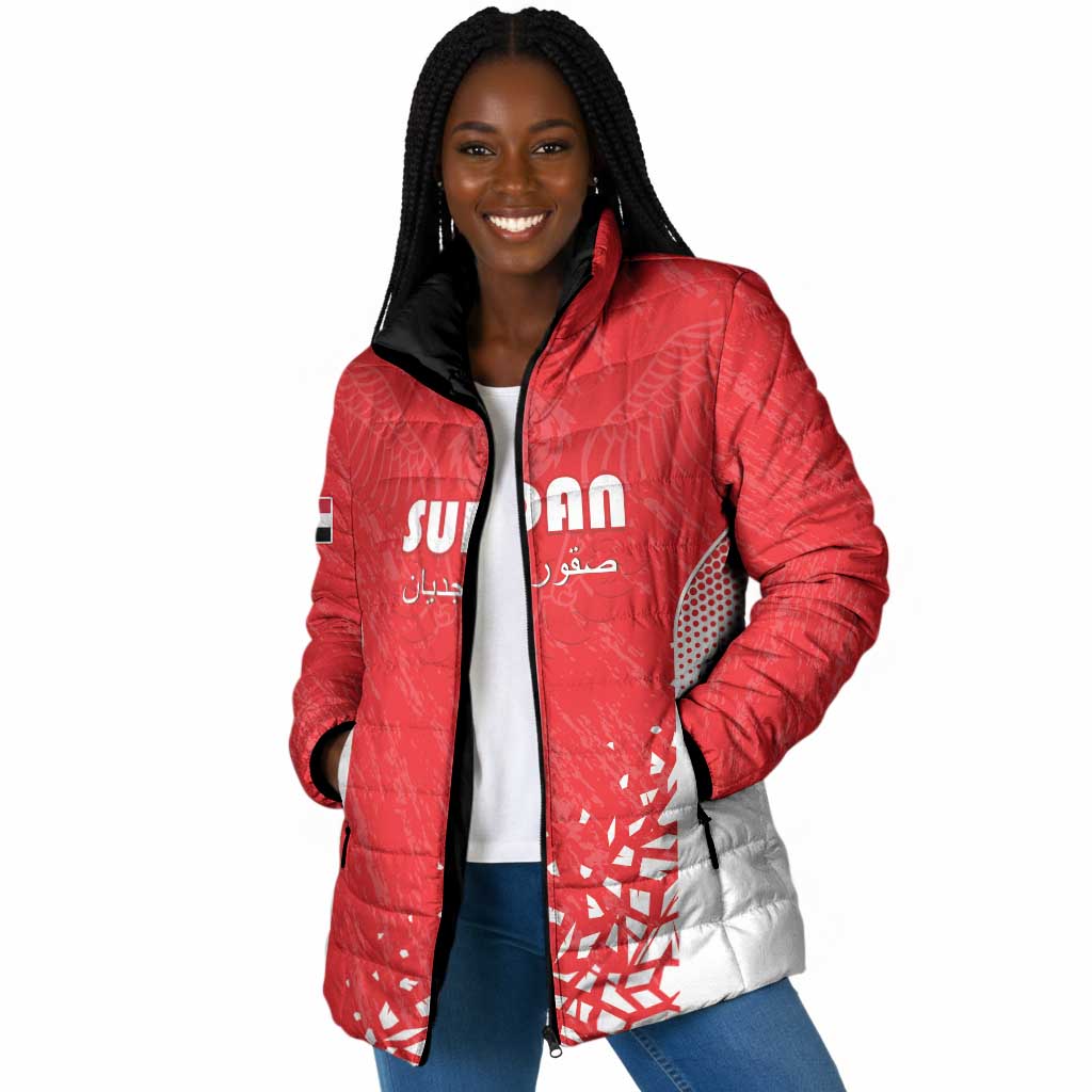 Custom Sudan Football Padded Jacket Come On Falcons of Jediane