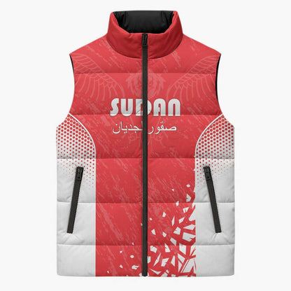 Custom Sudan Football Sleeveless Puffer Jacket Come On Falcons of Jediane