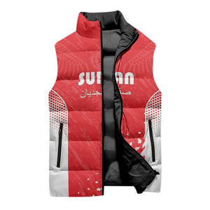 Custom Sudan Football Sleeveless Puffer Jacket Come On Falcons of Jediane