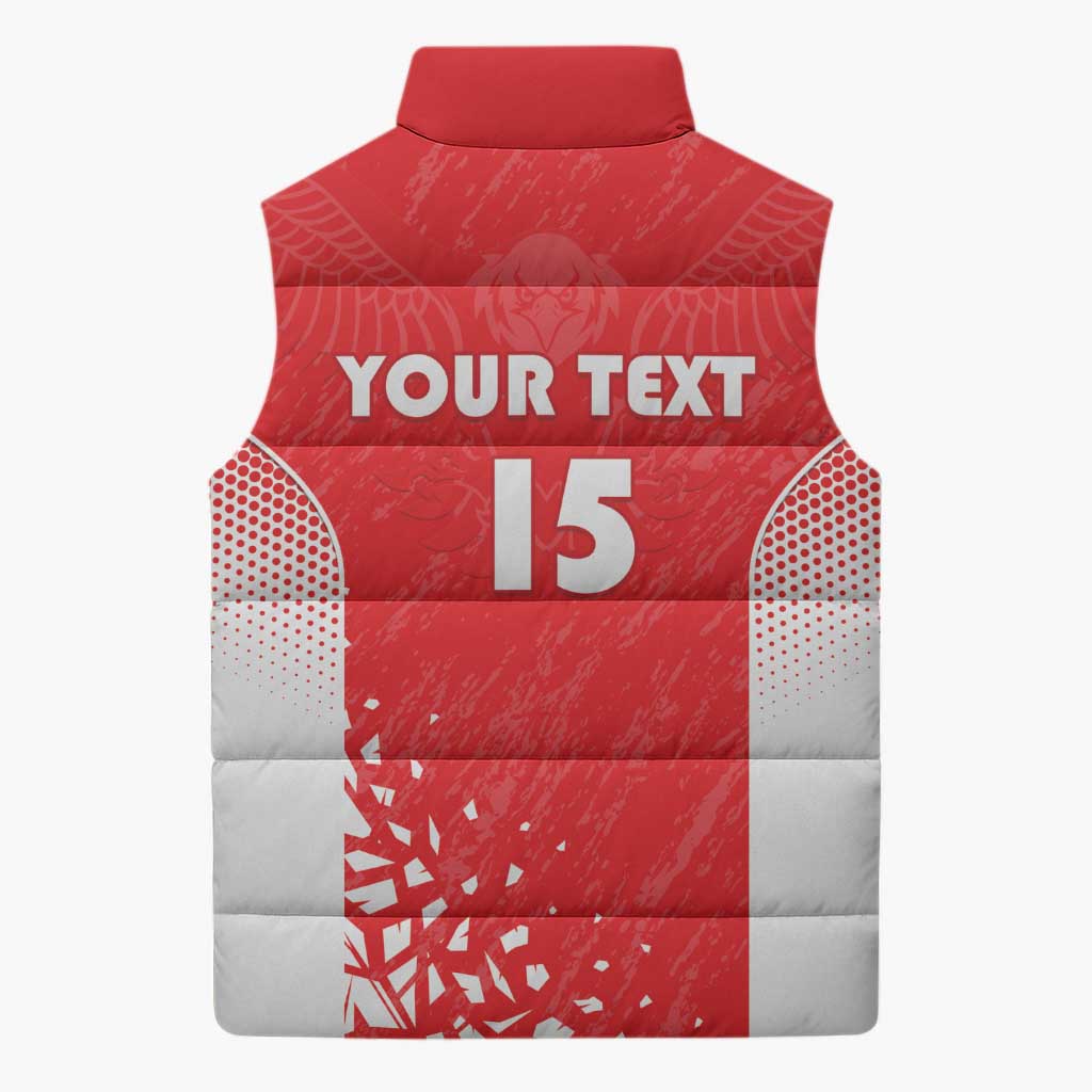 Custom Sudan Football Sleeveless Puffer Jacket Come On Falcons of Jediane