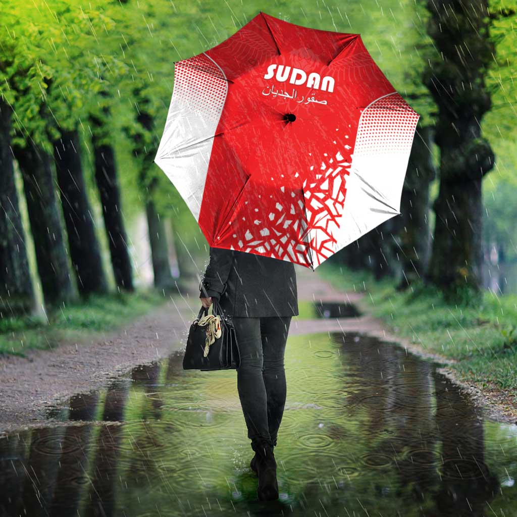 Sudan Football Umbrella Come On Falcons of Jediane