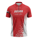 Custom Sudan Football Zipper Polo Shirt Come On Falcons of Jediane