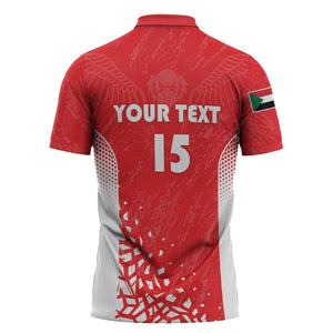 Custom Sudan Football Zipper Polo Shirt Come On Falcons of Jediane