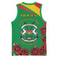 Personalized Burkina Faso Basketball Jersey White Stallion With Red Rose - Republic Day LT15