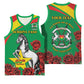 Personalized Burkina Faso Basketball Jersey White Stallion With Red Rose - Republic Day LT15