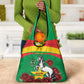 Personalized Burkina Faso Grocery Bag White Stallion With Red Rose - Republic Day