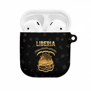 Liberia Vai Syllabary Heritage AirPods Case National Emblem Golden Style