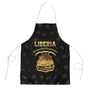 Liberia Vai Syllabary Heritage Apron National Emblem Golden Style