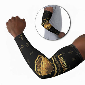 Personalized Liberia Vai Syllabary Heritage Arm Sleeves National Emblem Golden Style