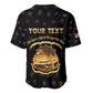 Personalized Liberia National Emblem Golden Baseball Jersey Vai Syllabary Heritage - African Pride