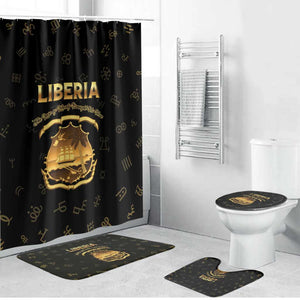 Liberia Vai Syllabary Heritage Bathroom Set National Emblem Golden Style
