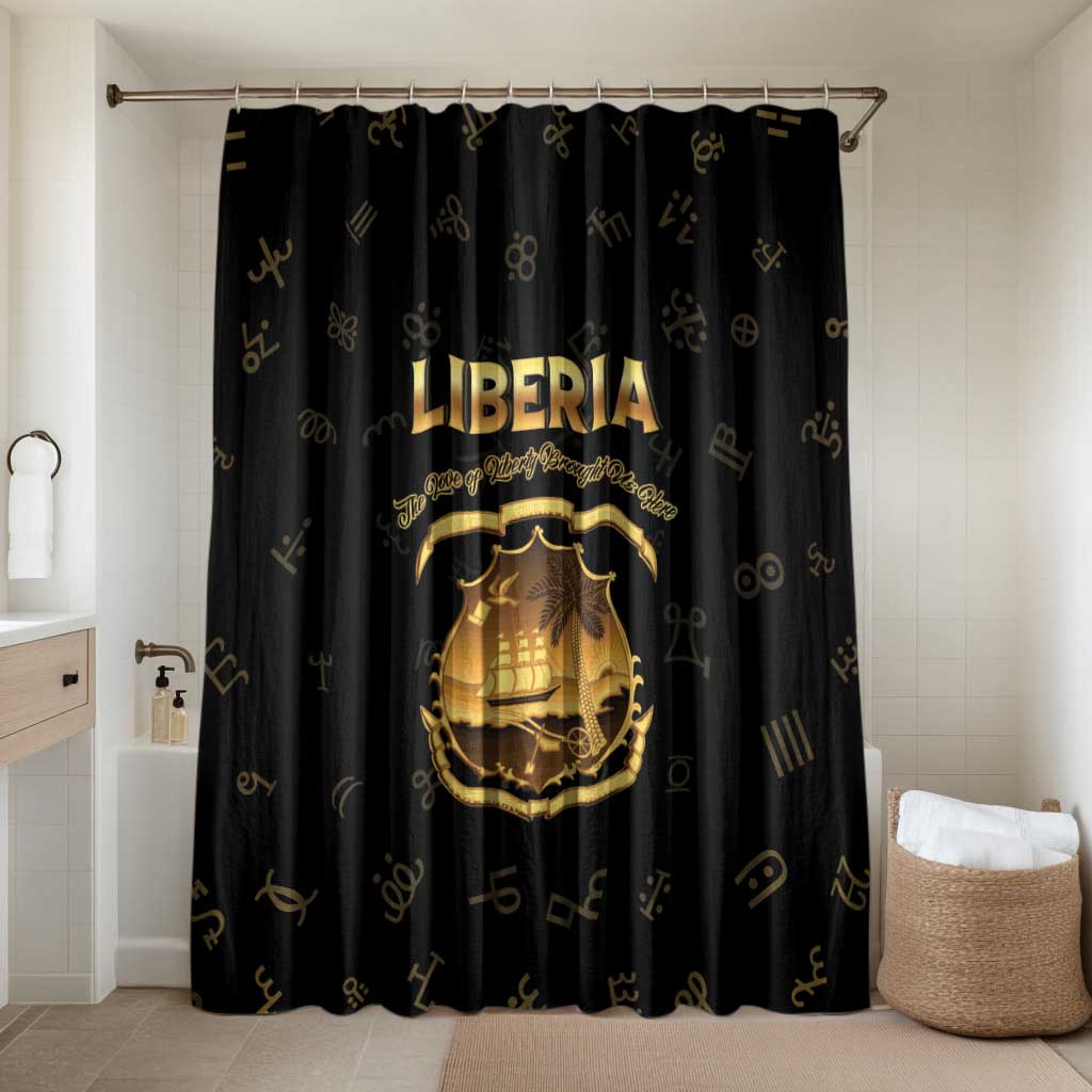 Liberia Vai Syllabary Heritage Bathroom Set National Emblem Golden Style