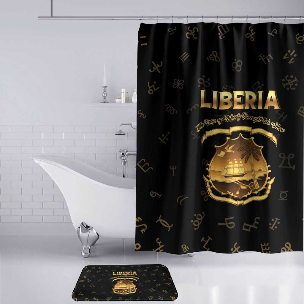 Liberia Vai Syllabary Heritage Bathroom Set National Emblem Golden Style