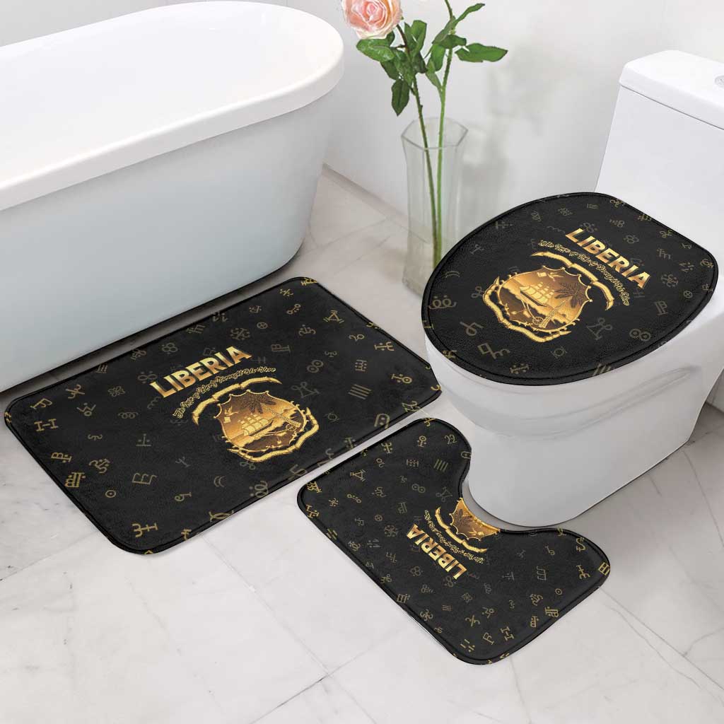 Liberia Vai Syllabary Heritage Bathroom Set National Emblem Golden Style