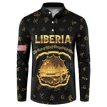 Personalized Liberia Vai Syllabary Heritage Button Sweatshirt National Emblem Golden Style