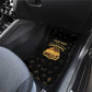 Personalized Liberia National Emblem Golden Car Mats Vai Syllabary Heritage - African Pride