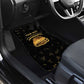 Personalized Liberia National Emblem Golden Car Mats Vai Syllabary Heritage - African Pride
