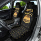 Liberia National Emblem Golden Car Seat Cover Vai Syllabary Heritage - African Pride