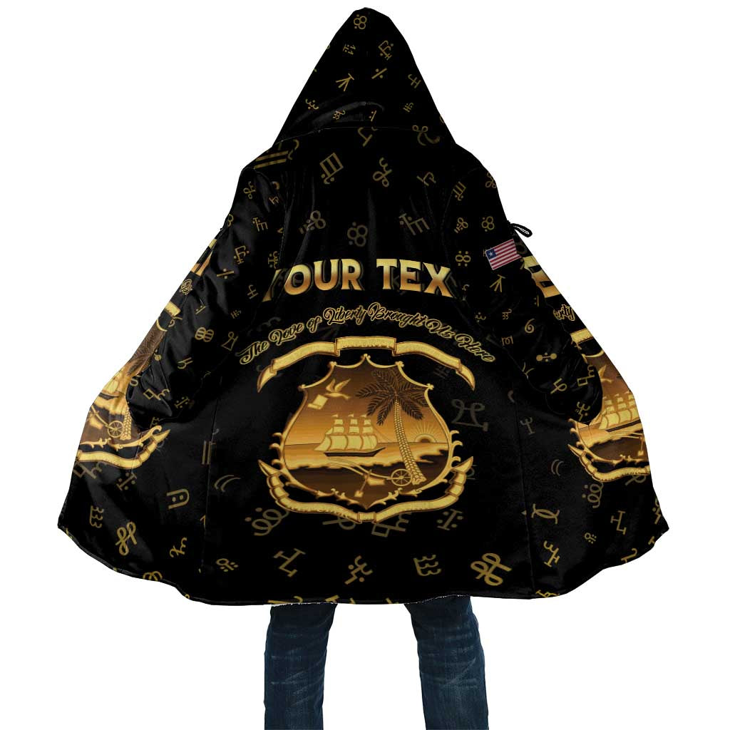 Personalized Liberia Vai Syllabary Heritage Cloak National Emblem Golden Style