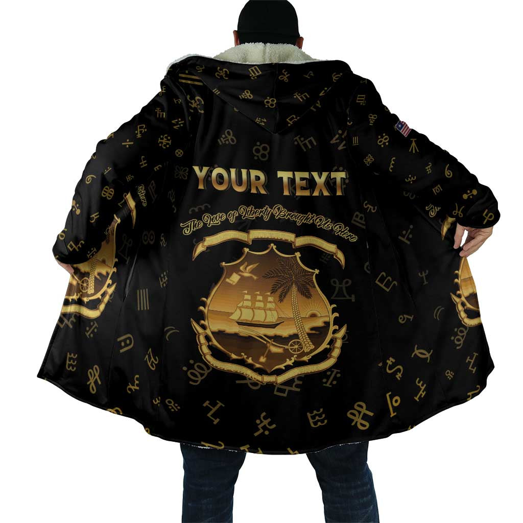Personalized Liberia Vai Syllabary Heritage Cloak National Emblem Golden Style