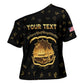 Personalized Liberia Vai Syllabary Heritage Cross Shoulder Shirt National Emblem Golden Style