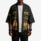Personalized Liberia Vai Syllabary Heritage Kimono National Emblem Golden Style