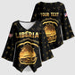 Personalized Liberia Vai Syllabary Heritage Kimono Sleeve Blouse National Emblem Golden Style