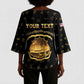 Personalized Liberia Vai Syllabary Heritage Kimono Sleeve Blouse National Emblem Golden Style