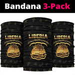 Liberia National Emblem Golden Neck Gaiter Vai Syllabary Heritage - African Pride