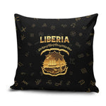 Liberia Vai Syllabary Heritage Pillow Cover National Emblem Golden Style