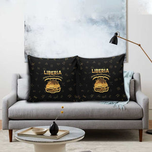 Liberia Vai Syllabary Heritage Pillow Cover National Emblem Golden Style
