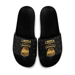 Liberia Vai Syllabary Heritage Slide Sandals National Emblem Golden Style