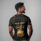 Personalized Liberia National Emblem Golden T shirt Vai Syllabary Heritage - African Pride