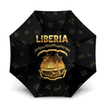 Liberia Vai Syllabary Heritage Umbrella National Emblem Golden Style