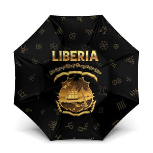 Liberia Vai Syllabary Heritage Umbrella National Emblem Golden Style