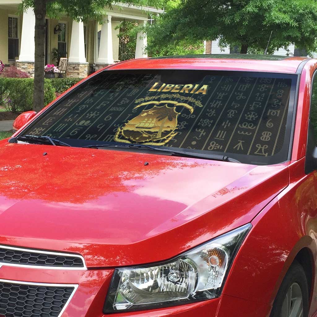 Liberia Vai Syllabary Vertical Pattern Auto Sun Shade