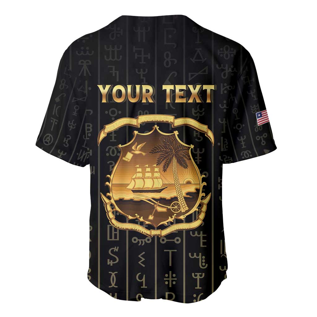 Personalized Liberia Baseball Jersey Vai Syllabary Pattern - African Pride